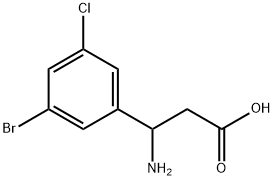 3-amino-3-(3-bromo-5-chlorophenyl)propanoic acid Struktur