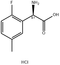 (2R)-2-AMINO-2-(2-FLUORO-5-METHYLPHENYL)ACETIC ACID HYDROCHLORIDE Struktur