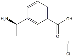 (R)-3-(1-aminoethyl)benzoic acid hydrochloride Struktur