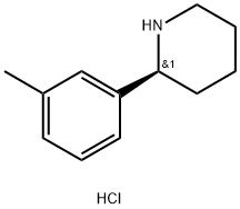 (2S)-2-(3-METHYLPHENYL)PIPERIDINE HYDROCHLORIDE Struktur