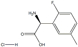 (2S)-2-AMINO-2-(2-FLUORO-5-METHYLPHENYL)ACETIC ACID HYDROCHLORIDE Struktur