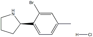 (2R)-2-(2-BROMO-4-METHYLPHENYL)PYRROLIDINE HYDROCHLORIDE Struktur