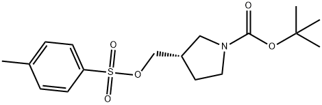 tert-Butyl (3S)-3-({[(4-methylbenzene)sulfonyl]oxy}methyl)pyrrolidine-1-carboxylate Struktur