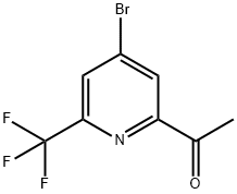 2-acetyl-4-bromo-6-trifluoromethylpyridine Struktur