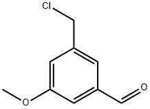 Benzaldehyde, 3-(chloromethyl)-5-methoxy- Struktur