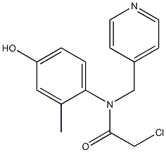 2-chloro-N-(4-hydroxy-2-methylphenyl)-N-((pyridin-4-yl)methyl)acetamide Struktur