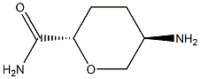 (2S,5R)-5-aminotetrahydro-2H-pyran-2-carboxamide Struktur