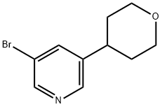 3-Bromo-5-(4-tetrahydropyranyl)pyridine Struktur