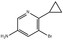 3-Amino-5-bromo-6-(cyclopropyl)pyridine Struktur