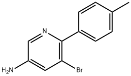 3-Amino-5-bromo-6-(4-tolyl)pyridine Struktur