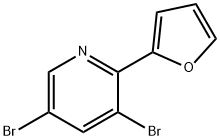 3,5-Dibromo-2-(2-furyl)pyridine Struktur