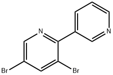 3,5-Dibromo-2-(3-pyridyl)pyridine Struktur