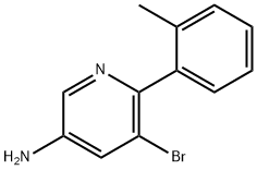 3-Amino-5-bromo-6-(2-tolyl)pyridine Struktur