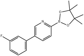 5-(3-Fluorophenyl)pyridine-2-boronic acid pinacol ester Struktur