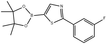 2-(3-fluorophenyl)-5-(4,4,5,5-tetramethyl-1,3,2-dioxaborolan-2-yl)thiazole Struktur