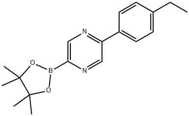 5-(4-Ethylphenyl)pyrazine-2-boronic acid pinacol ester Struktur