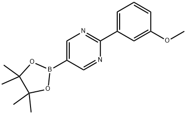 2-(3-methoxyphenyl)-5-(4,4,5,5-tetramethyl-1,3,2-dioxaborolan-2-yl)pyrimidine Struktur