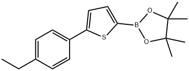 5-(4-Ethylphenyl)thiophene-2-boronic acid pinacol ester Struktur