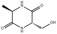 2,5-Piperazinedione, 3-(hydroxymethyl)-6-methyl-, (3S,6R)- Struktur