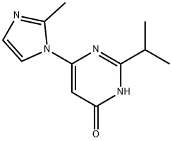 4-Hydroxy-2-(iso-propyl)-6-(1H-2-methylimidazol-1-yl)pyrimidine Struktur