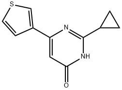 4-Hydroxy-2-cyclopropyl-6-(3-thienyl)pyrimidine Structure