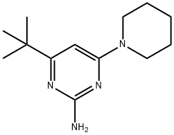 2-amino-4-(piperidin-1-yl)-6-(tert-butyl)pyrimidine Struktur