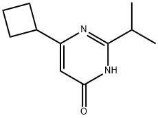 6-cyclobutyl-4-hydroxy-2-(propan-2-yl)pyrimidine Struktur