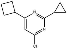 4-chloro-2-cyclopropyl-6-cyclobutylpyrimidine Struktur