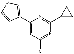 4-Chloro-2-cyclopropyl-6-(3-furyl)pyrimidine Struktur