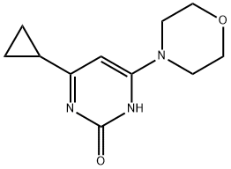 2-Hydroxy-4-morpholino-6-cyclopropylpyrimidine Struktur