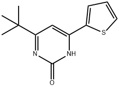 2-hydroxy-4-(2-thienyl)-6-(tert-butyl)pyrimidine Struktur