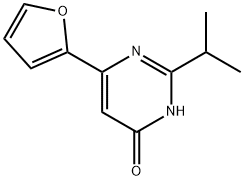 4-Hydroxy-2-(iso-propyl)-6-(2-furyl)pyrimidine Struktur