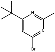 4-Bromo-6-(tert-butyl)-2-methylpyrimidine Struktur