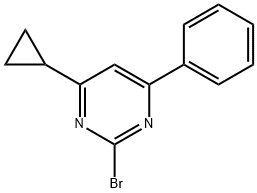 2-bromo-4-phenyl-6-cyclopropylpyrimidine Struktur