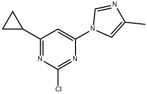 2-chloro-4-(1H-4-methylimidazol-1-yl)-6-cyclopropylpyrimidine Struktur