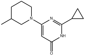 4-Hydroxy-2-cyclopropyl-6-(3-methylpiperidin-1-yl)pyrimidine Struktur