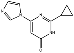 4-Hydroxy-2-cyclopropyl-6-(imidazol-1-yl)pyrimidine Struktur