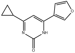 2-hydroxy-4-(3-furyl)-6-cyclopropylpyrimidine Struktur