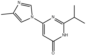 4-Hydroxy-2-(iso-propyl)-6-(1H-4-methylimidazol-1-yl)-pyrimidine Struktur