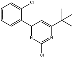 2-chloro-4-(2-chlorophenyl)-6-(tert-butyl)pyrimidine Struktur