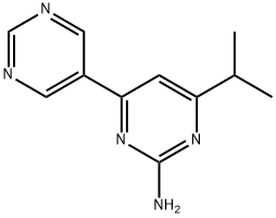 2-Amino-4-(pyrimidin-5-yl)-6-(iso-propyl)pyrimidine Struktur