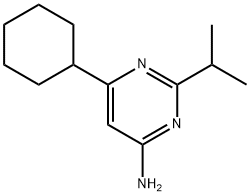 6-cyclohexyl-2-(propan-2-yl)pyrimidin-4-amine Struktur