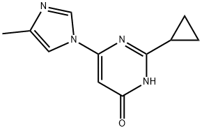 4-Hydroxy-2-cyclopropyl-6-(4-methylimidazol-1-yl)pyrimidine Struktur