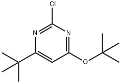 2-chloro-4-(tert-butoxy)-6-(tert-butyl)pyrimidine Struktur