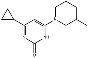 2-hydroxy-4-(3-methylpiperidin-1-yl)-6-cyclopropylpyrimidine Struktur