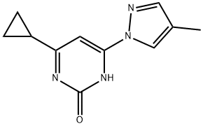 2-hydroxy-4-(1H-4-methylpyrozol-1-yl)-6-cyclopropylpyrimidine Struktur