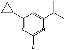 2-Bromo-4-cyclopropyl-6-(iso-propyl)pyrimidine Struktur