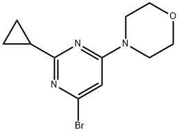 4-Bromo-2-cyclopropyl-6-(morpholino)pyrimidine Struktur