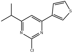 2-Chloro-4-(3-thienyl)-6-(iso-propyl)pyrimidine Struktur