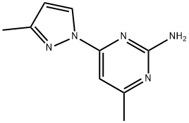 2-Amino-4-(3-methyl-1H-pyrazol-1-yl)-6-methylpyrimidine Struktur